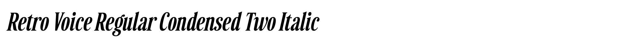 Retro Voice Regular Condensed Two Italic image